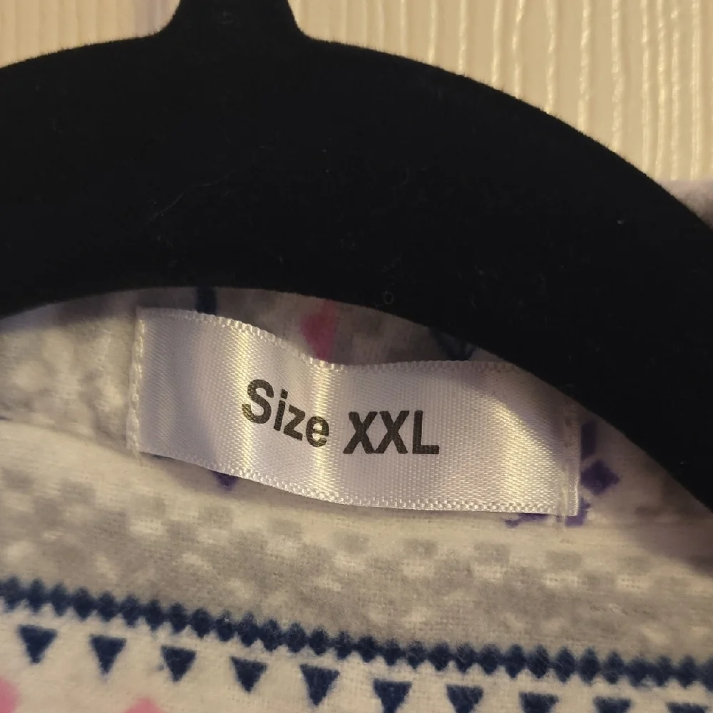 Women's‎ Striped Flannel Nightgown in Pink and Blue